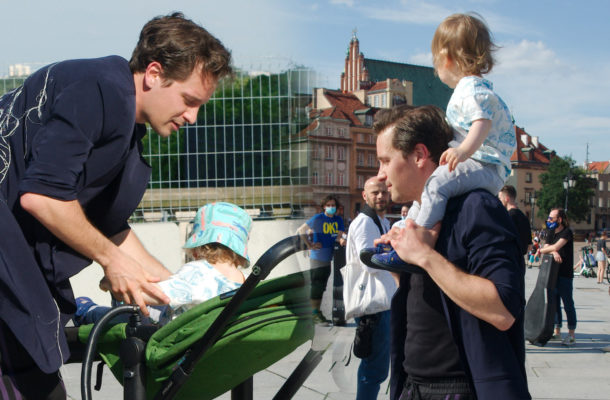 Krzysztof Zalewski nosi syna na barana (ZDJĘCIA)